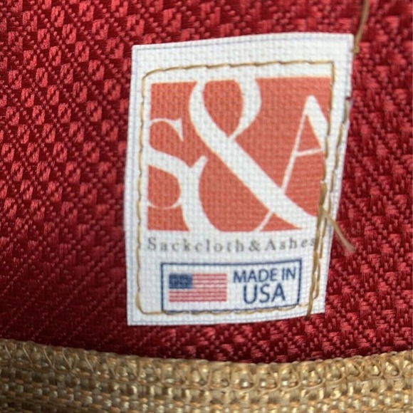 Sackcloth & Ashes Climbs Roast Womens Tote Bag Brown Recycled Burlap USA M New - Picture 3 of 9